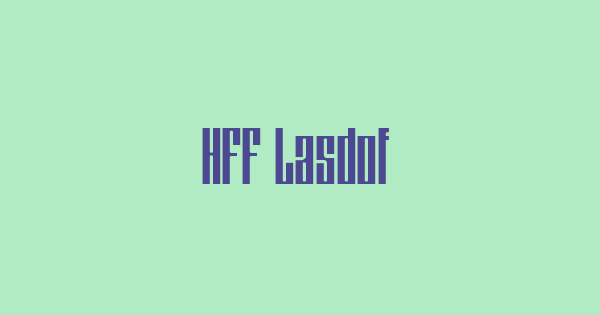 HFF Lasdof Twunyliven font thumbnail
